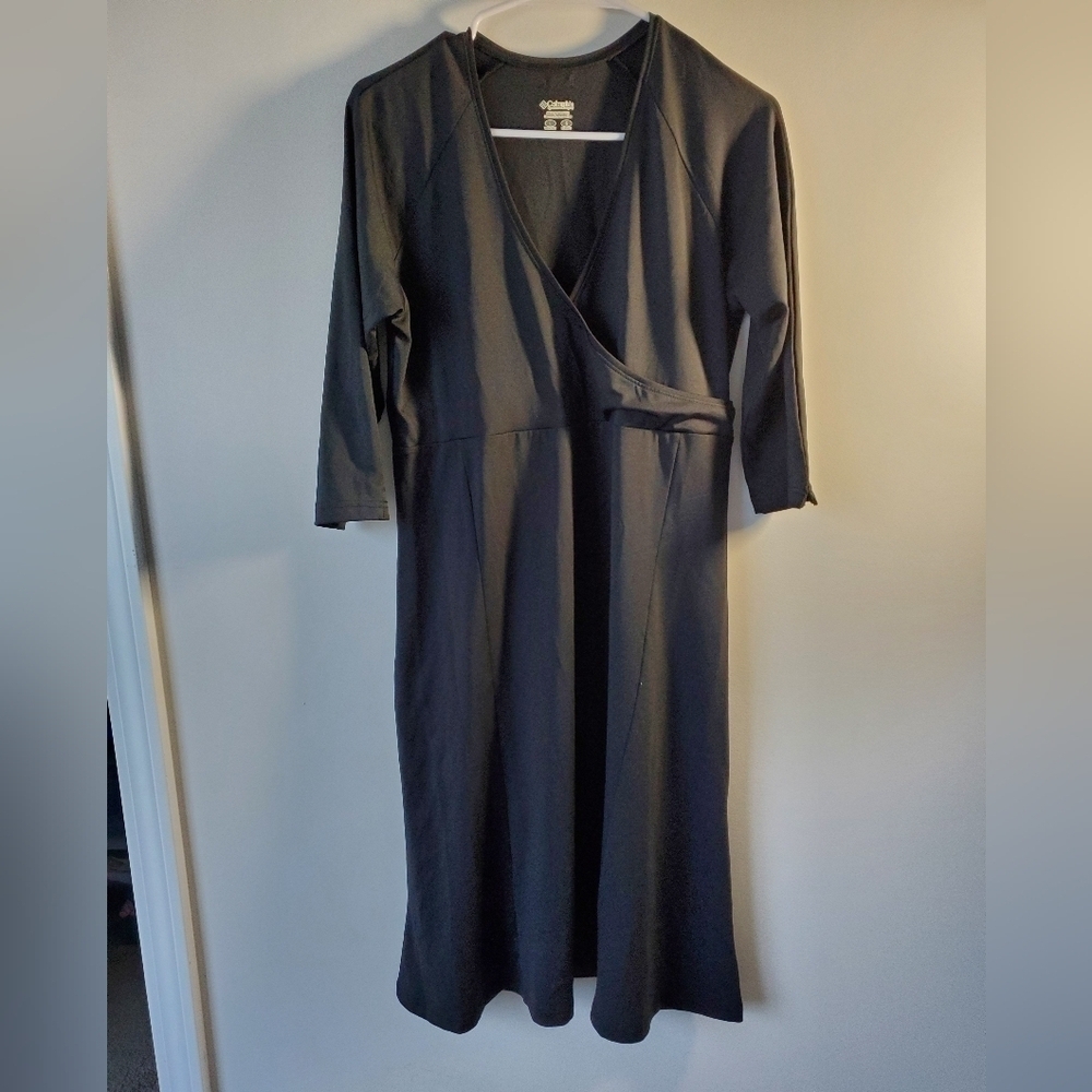 Columbia Black Outdoor Active Style Faux Wrap Dress